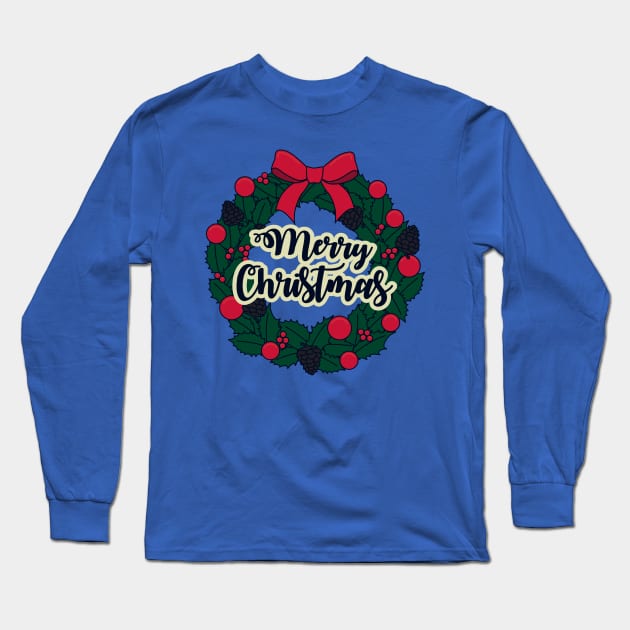 Merry Christmas Long Sleeve T-Shirt by Ledos